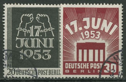 Berlin 1953 Volksaufstand 17. Juni in der DDR 110/11 gestempelt