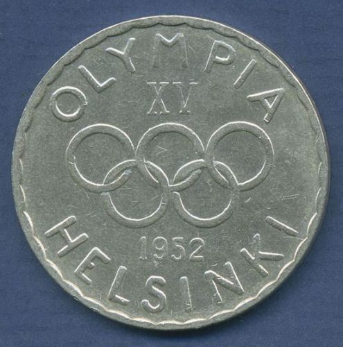 Finnland 500 Markkaa 1952, Olympische Spiele, KM 35 vz (m6303)