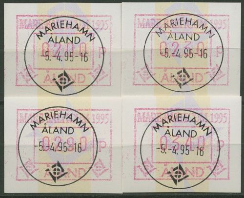 Aland 1995 Automatenmarken MARE BALTICUM '95 Satz ATM 6 S2 gestempelt