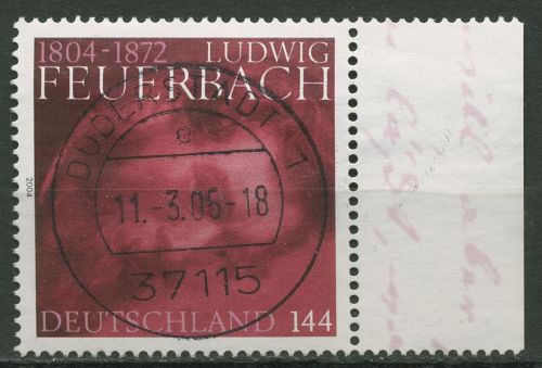 Bund 2004 Philosoph Ludwig Feuerbach 2411 mit TOP-Stempel