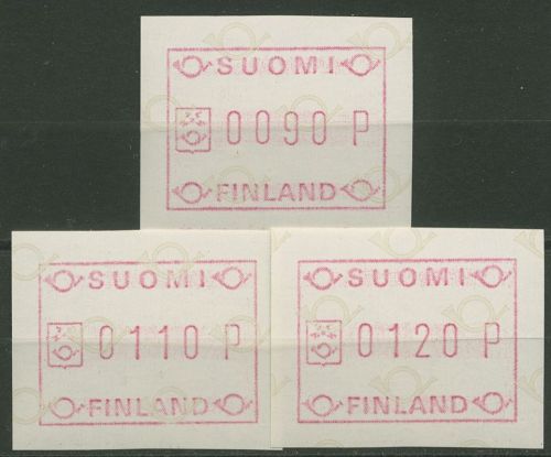 Finnland Automatenmarken 1982 kleine Posthörner Satz ATM 1.1 S 1 postfrisch