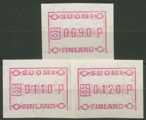 Finnland ATM 1982 kl. Posthörner Grundlinie fehlt Satz ATM 1.1 IV S 1 postfrisch