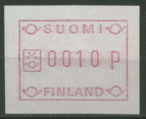 Finnland ATM 1982 kl. Posthörner Einzelwert weißes Papier ATM 1.1 XI postfrisch