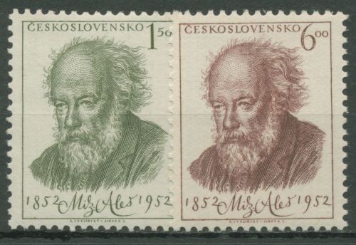 Tschechoslowakei 1952 Maler Mikulás Ales 755/56 postfrisch