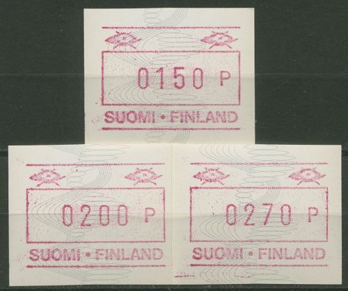 Finnland ATM 1990 ohne Automaten-Nr., Satz ATM 7 c S1 postfrisch