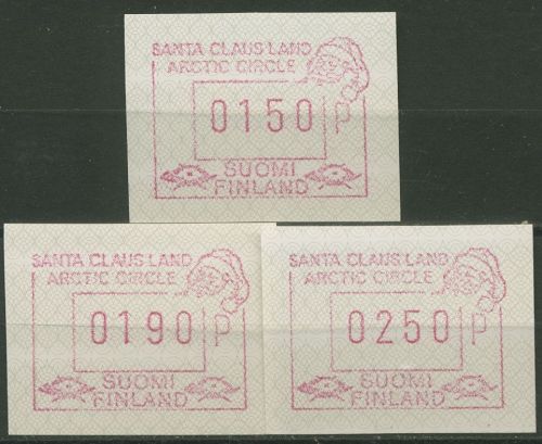 Finnland ATM 1989 SANTA CLAUS LAND, Satz ATM 6 c S 1 postfrisch