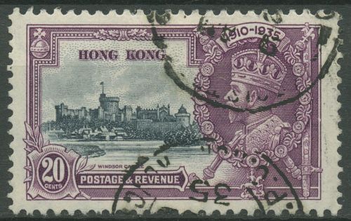 Hongkong 1935 25. Thronjubiläum König Georgs V. 135 gestempelt