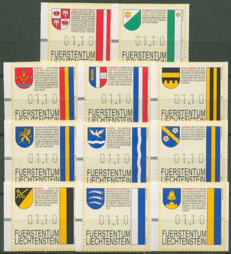 Liechtenstein 1995 Automatenmarken Gemeindewappen ATM 1/11 (1,10) postfrisch