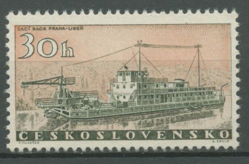 Tschechoslowakei 1960 Schiffe Schwimmbagger 1179 postfrisch