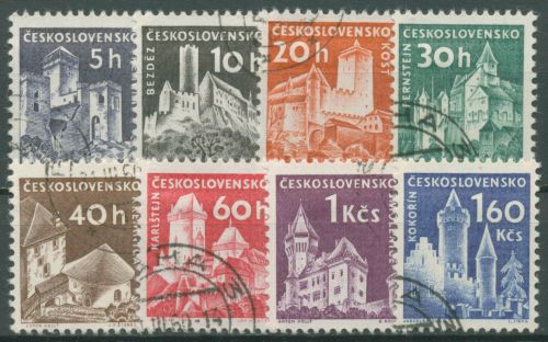 Tschechoslowakei 1960 Burgen und Schlösser 1185/92 gestempelt