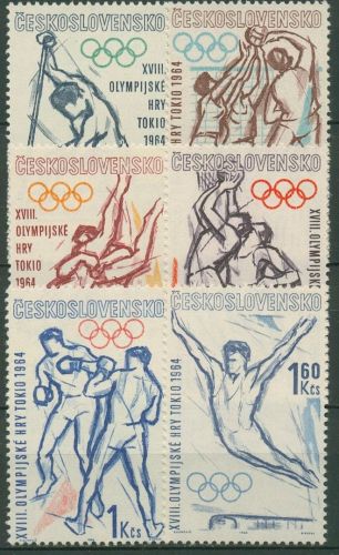 Tschechoslowakei 1963 Olympia Sommerspiele Tokio 1432/37 postfrisch