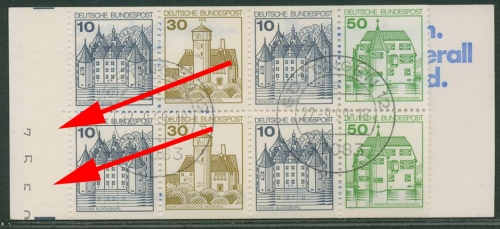 Bund 1982 B. & S. Markenheftchen m. Randziffer MH 22 I aa K2 gestempelt (R13407)