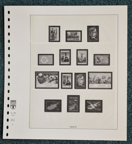 LINDNER-T Vordruckblätter Türkisch-Zypern 1974/88 gebraucht (Z416)