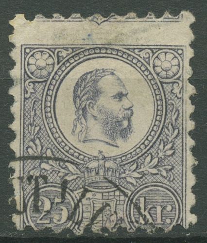 Ungarn 1871 König Franz Josef 13 a gestempelt, kleiner Fehler