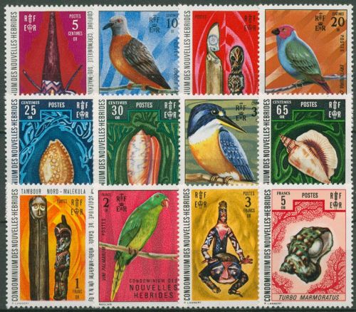 Neue Hebriden 1972 Vögel Schnecken Kunsthandwerk 335/46 postfrisch