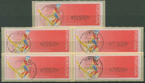 Portugal ATM 1992 Spielzeuge Satz 5 Werte 14/25/35/38/70 ATM 6 S gestempelt