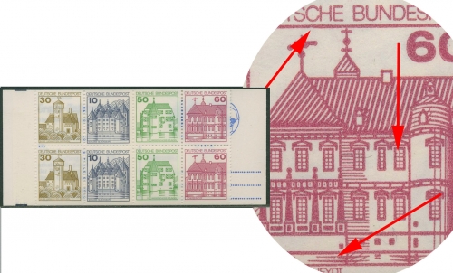 Bund 1980 Zählbalken + Plattenfehler MH 23 d mZ PF I,II,III postfrisch (R13504)