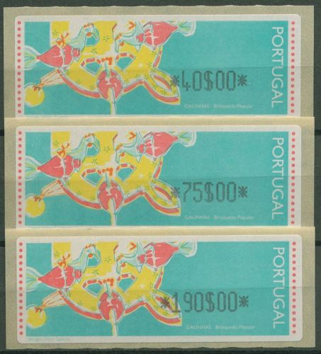 Portugal ATM 1995 Spielzeuge Punktleiste Satz 40/75/190 ATM 11 Z1 S postfrisch