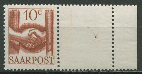 Saarland 1948 Wiederaufbau mit Leerfeld 239 L postfrisch