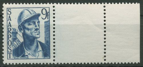 Saarland 1948 Wiederaufbau mit Leerfeld 247 L postfrisch