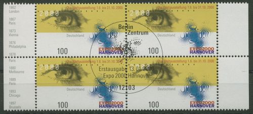 Bund 2000 EXPO 2000 Hannover 2089 4er-Block ESST Berlin (R80344)