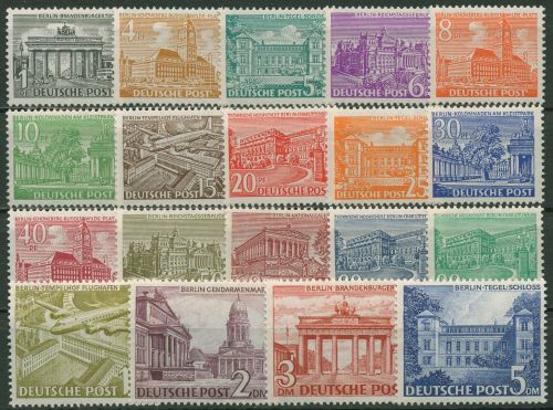 Berlin 1949 Berliner Bauten 42/60 postfrisch, Hauptwerte geprüft