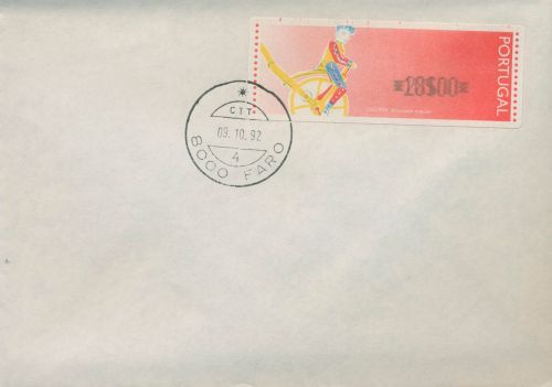 Portugal ATM 1992 Spielzeuge Doppeldruck DD Ersttagsbrief ATM 6 II FDC (X80364)