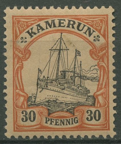 Kamerun 1900 Kaiseryacht Hohenzollern 12 mit Falz