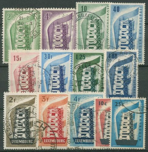 EUROPA CEPT Jahrgang 1956 gestempelt komplett (6 Länder) (SG18772)