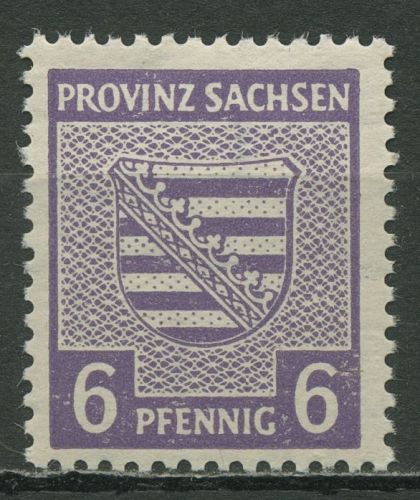 SBZ Provinz Sachsen 1945 Wappen dunkelgrauviolett 76 Y c postfrisch geprüft