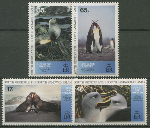 Südgeorgien 1994 Tiere der Antarktis Albatros See-Elefant 235/38 postfrisch