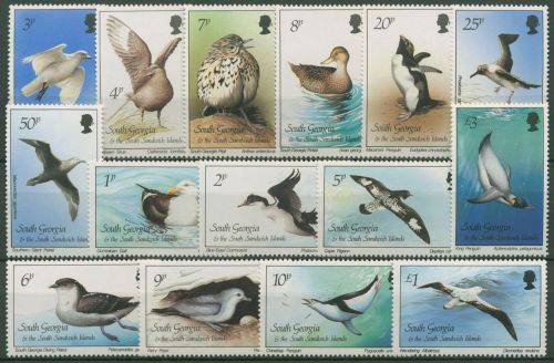Südgeorgien 1987 Vögel Riesensturmvogel Antarktikpieper 150/64 postfrisch