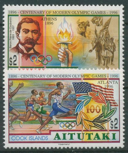 Aitutaki 1996 Olympische Sommerspiele Atlanta 749/50 postfrisch