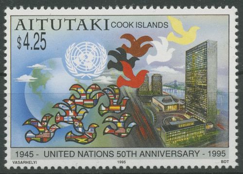 Aitutaki 1995 50 Jahre Vereinte Nationen UNO 743 postfrisch