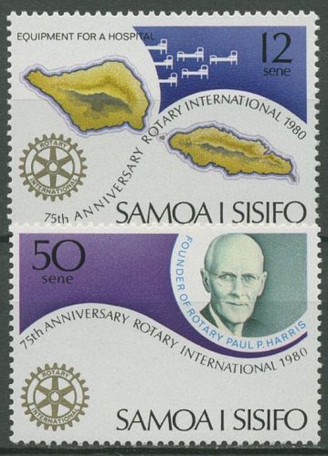 Samoa 1980 75 Jahre Rotary International 427 + 432 postfrisch