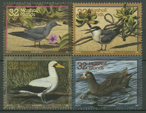 Marshall-Inseln 1996 Vögel Grauseeschwalbe Maskentölpel 663/66 ZD postfrisch