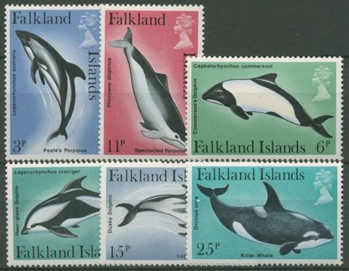 Falkland-Inseln 1980 Delphine Schwertwal 295/00 postfrisch