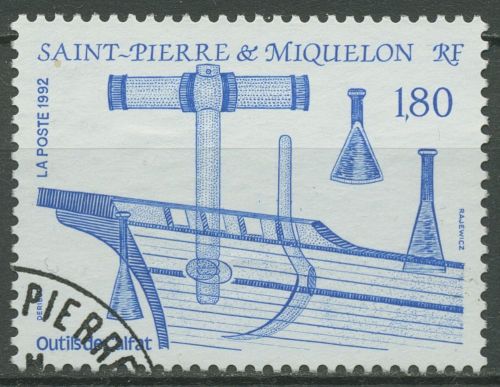 Saint-Pierre et Miquelon 1992 Werkzeug des Schiffszimmermanns 637 gestempelt