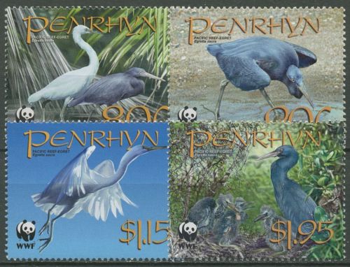 Penrhyn 2008 WWF Naturschutz Pazifischer Riffreiher 611/14 postfrisch