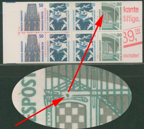 Bund 1993 Markenheftchen mit Plattenfehler MH 29 a PF ? postfrisch (R13565)