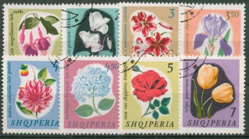 Albanien 1965 Pflanzen Blumen Lilie Tulpe Rose 959/66 gestempelt