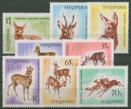 Albanien 1967 Tiere Wildtiere Rehwild 1169/76 postfrisch