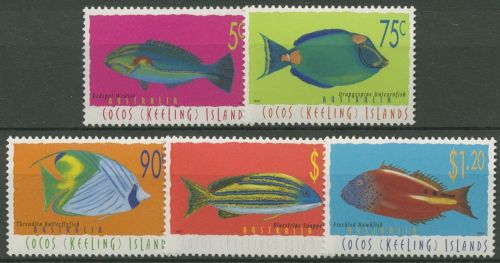 Kokos-Inseln 1997 Fische Regenbogenfisch Falterfisch 357/61 postfrisch