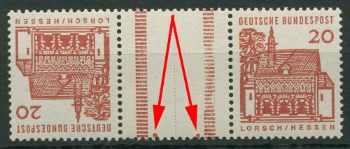 Bund 1966 Lorsch Zusammendruck KZ 4.3 (Punkte im Zwischensteg) postfrisch