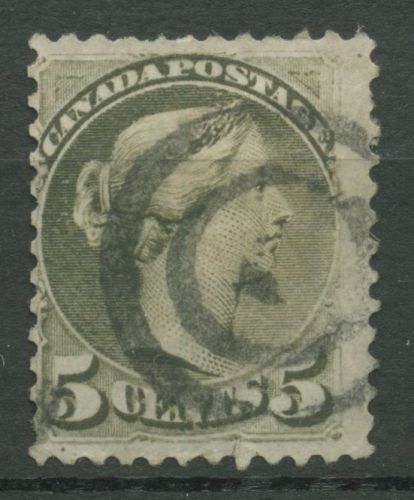 Kanada 1870 Königin Viktoria 5 Cents, 29 aA gestempelt, kleine Fehler