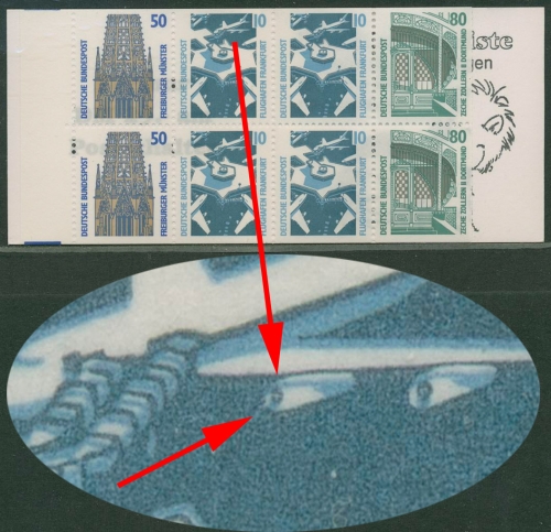Bund 1995 Markenheftchen mit Plattenfehler MH 29 b PF XIII postfrisch (R13580)