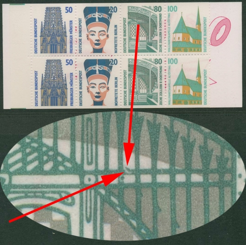 Bund 1994 Markenheftchen mit Plattenfehler MH 31 aa PF V postfrisch (R13590)