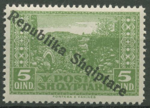 Albanien 1925 Bauwerke MiNr.84 mit Aufdruck 120 postfrisch