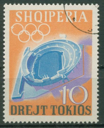 Albanien 1964 Olympische Sommerspiele Tokio Olympiastadion 826 gestempelt