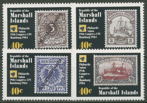 Marshall-Inseln 1984 Weltpostkongreß Hamburg UPU Kolonien 15/18 postfrisch